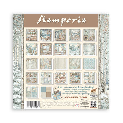 Stamperia - (8”X8”) 22 sheets Maxi Single Sided face - White Christmas