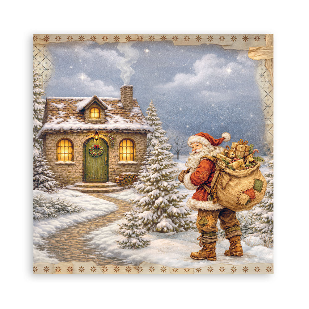 Stamperia - (8”X8”) 22 sheets Maxi Single Sided face - Silent Night