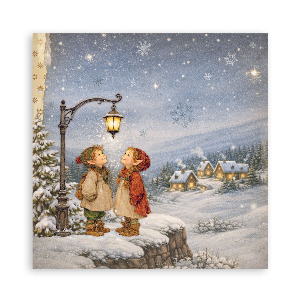 Stamperia - (8”X8”) 22 sheets Maxi Single Sided face - Silent Night