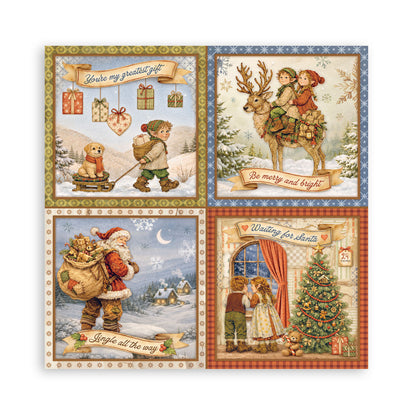 Stamperia - (8”X8”) 22 sheets Maxi Single Sided face - Silent Night