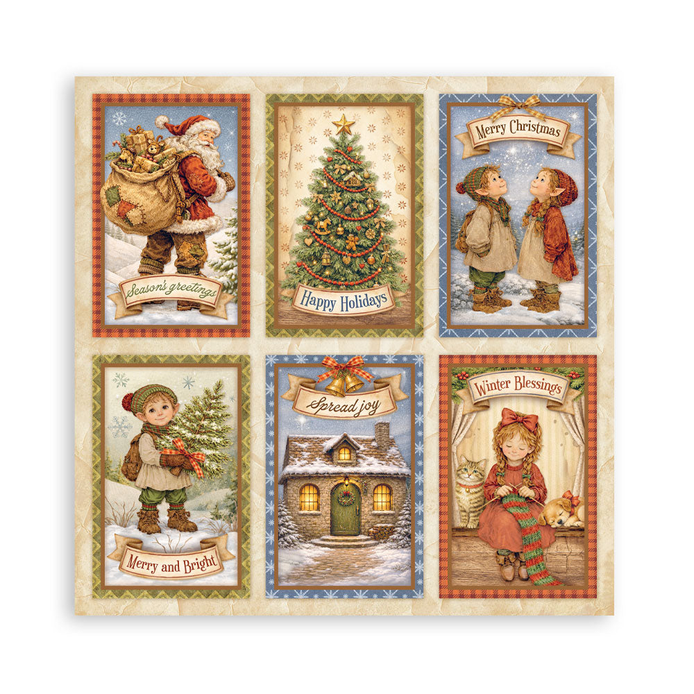 Stamperia - (8”X8”) 22 sheets Maxi Single Sided face - Silent Night