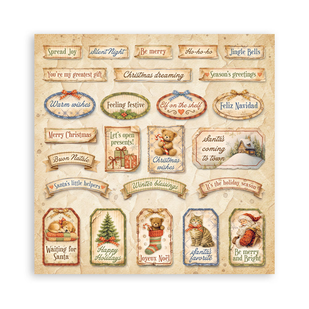 Stamperia - (8”X8”) 22 sheets Maxi Single Sided face - Silent Night