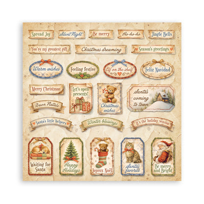 Stamperia - (8”X8”) 22 sheets Maxi Single Sided face - Silent Night