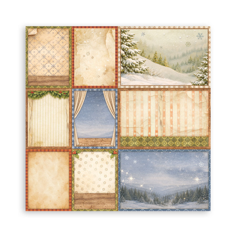 Stamperia - (8”X8”) 22 sheets Maxi Single Sided face - Silent Night