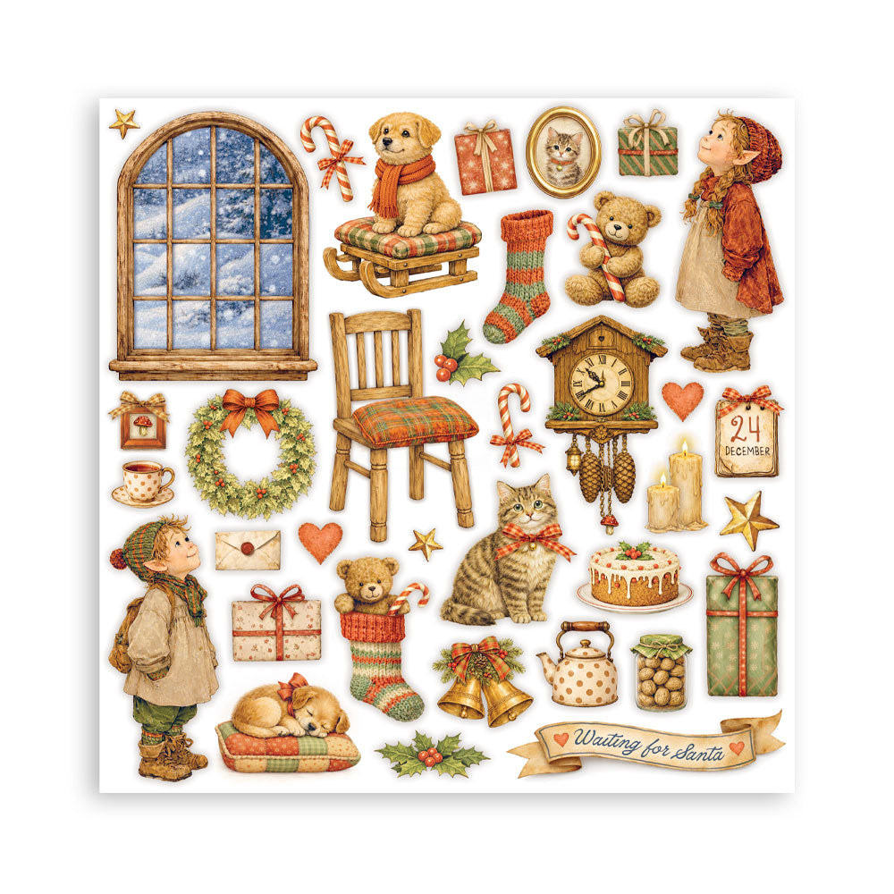 Stamperia - (8”X8”) 22 sheets Maxi Single Sided face - Silent Night