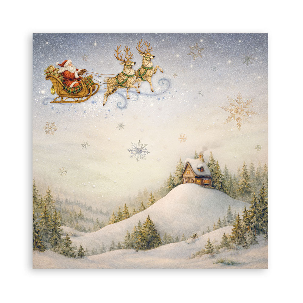 Stamperia - (8”X8”) 22 sheets Maxi Single Sided face - Silent Night