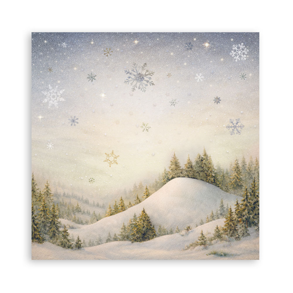 Stamperia - (8”X8”) 22 sheets Maxi Single Sided face - Silent Night