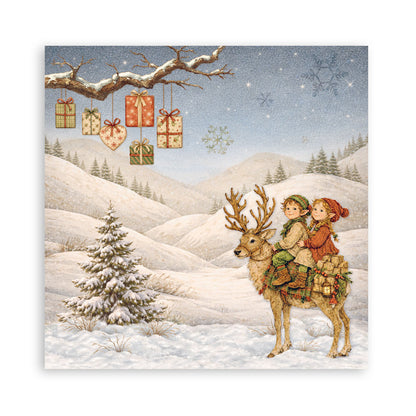 Stamperia - (8”X8”) 22 sheets Maxi Single Sided face - Silent Night