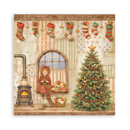 Stamperia - (8”X8”) 22 sheets Maxi Single Sided face - Silent Night