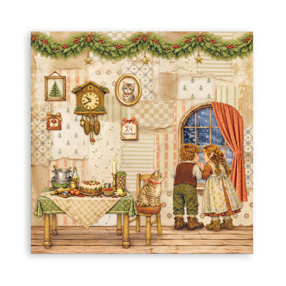 Stamperia - (8”X8”) 22 sheets Maxi Single Sided face - Silent Night