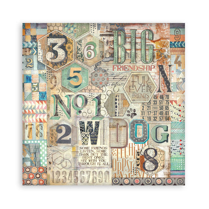 Stamperia -  (12”X12”) Single Face 22 sheets - Furry Friends