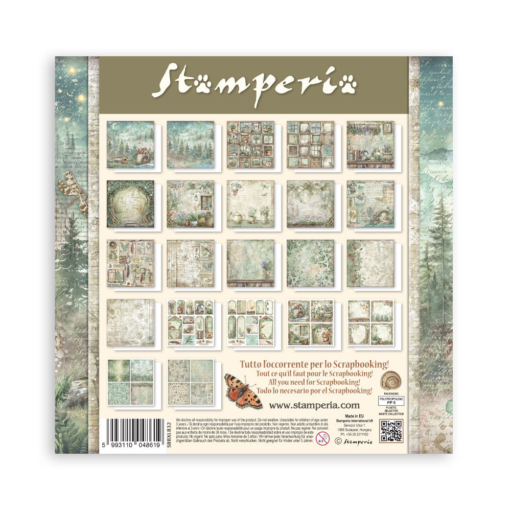 Stamperia -  (12”X12”) Single Face 22 sheets - Herbarium Silvae
