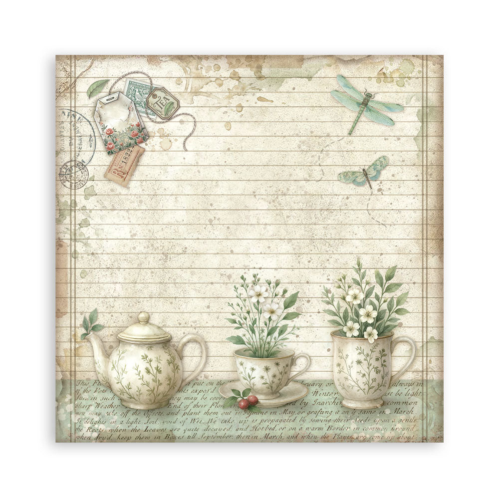 Stamperia -  (12”X12”) Single Face 22 sheets - Herbarium Silvae