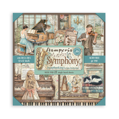 Stamperia -  (12”X12”) Single Face 22 sheets - Symphony
