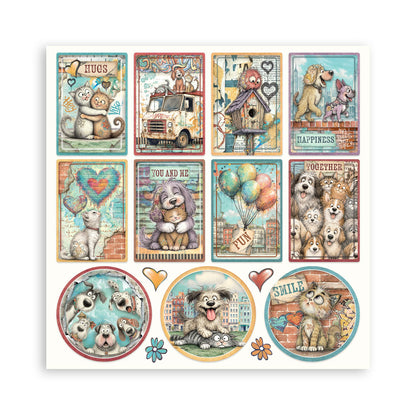 Stamperia -  (12”X12”) Single Face 22 sheets - Furry Friends 2