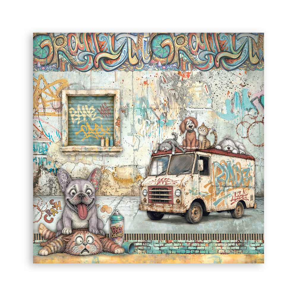 Stamperia -  (12”X12”) Single Face 22 sheets - Furry Friends 2