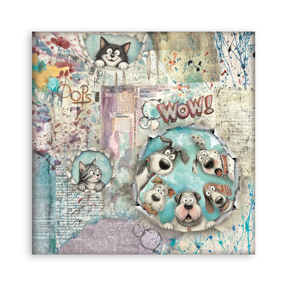 Stamperia -  (12”X12”) Single Face 22 sheets - Furry Friends 2