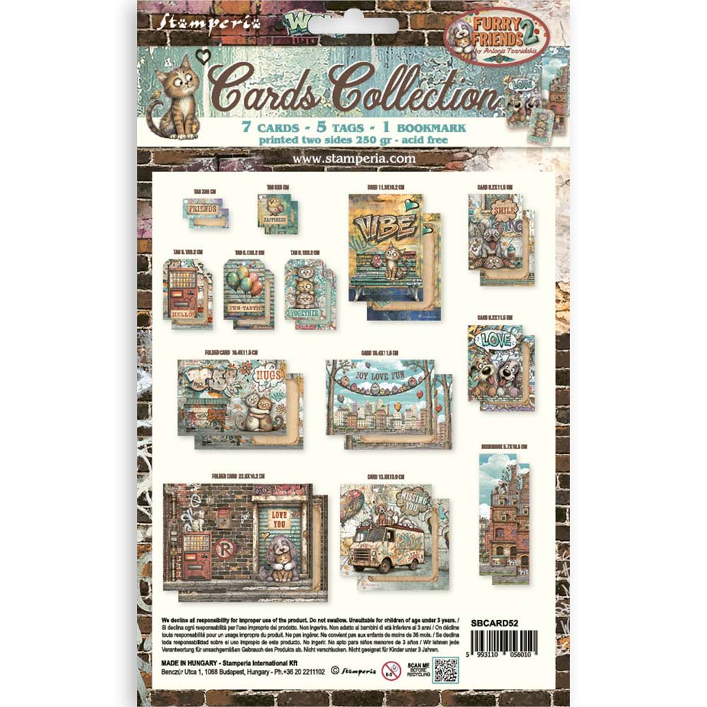 Stamperia - Card Collection - Furry Friends 2