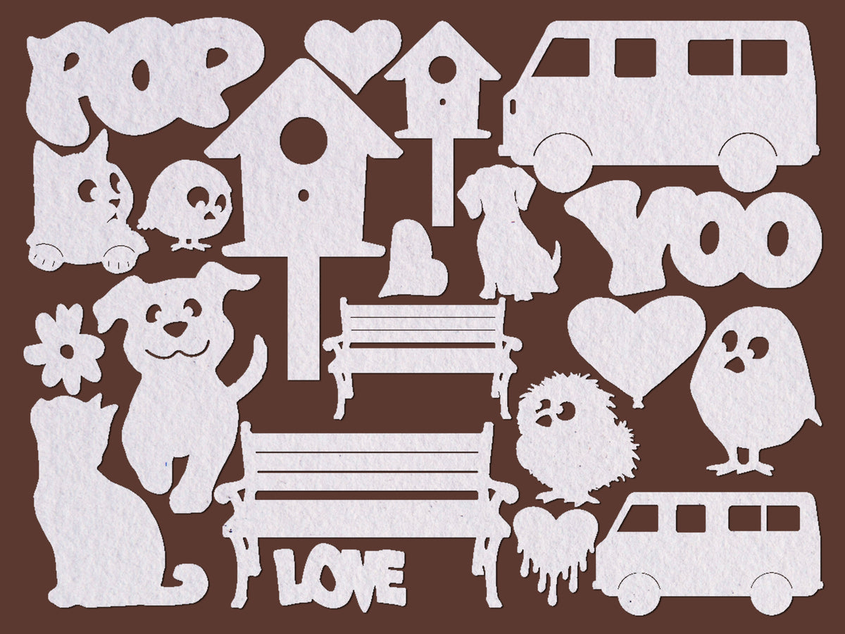 Stamperia - Art paper laser cut shapes - Furry Friends 2