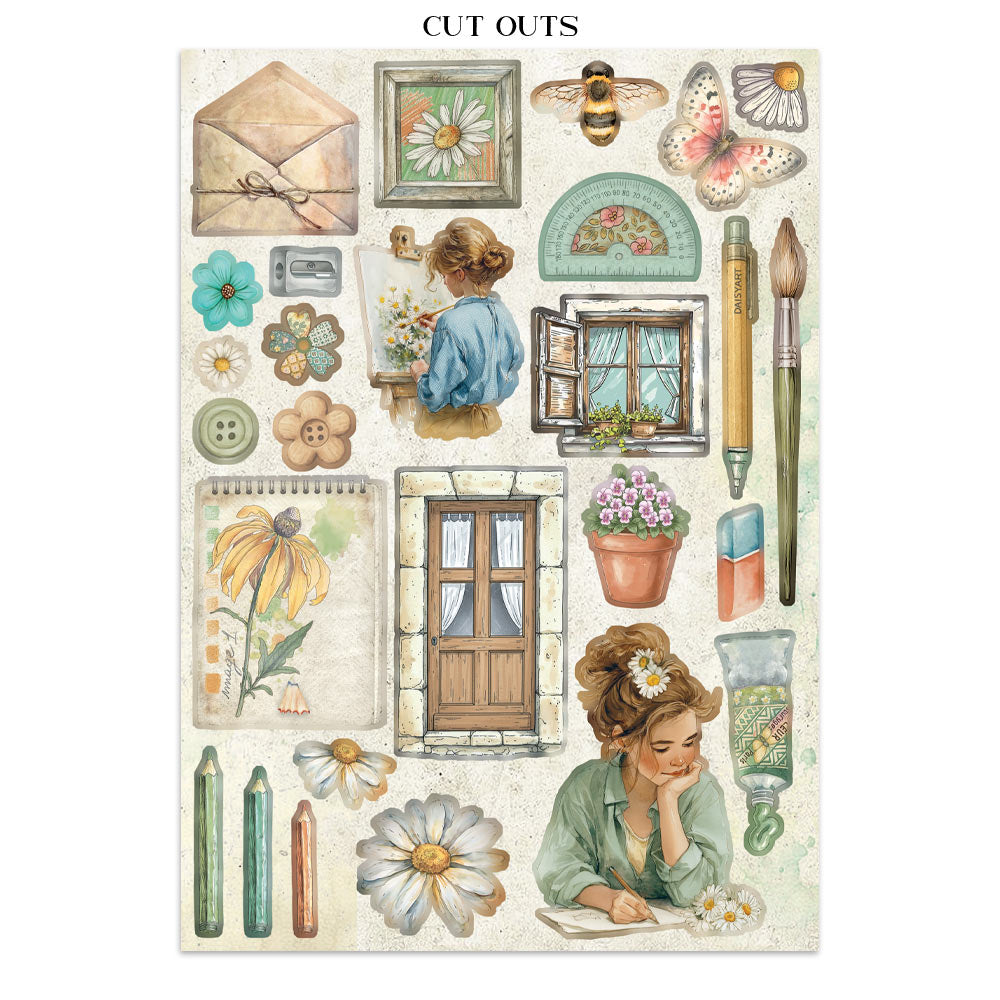 Stamperia- Junk Journal- Daisy Art