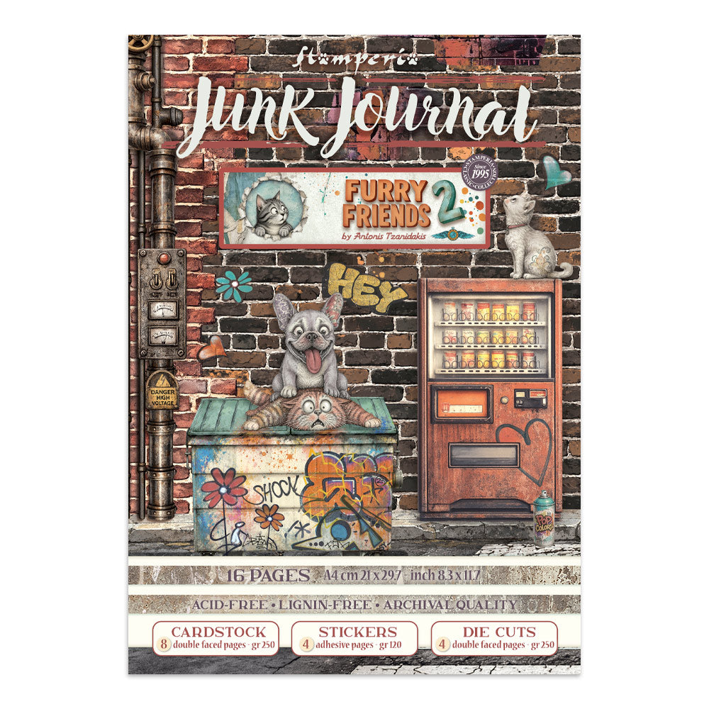 Stamperia- Junk Journal- Furry Friends 2