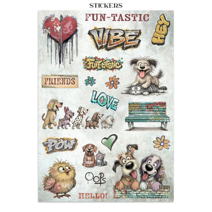 Stamperia- Junk Journal- Furry Friends 2