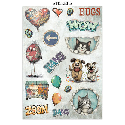 Stamperia- Junk Journal- Furry Friends 2