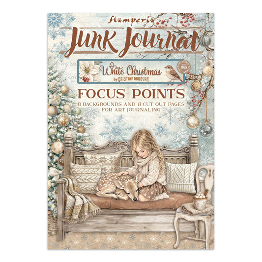 Stamperia- A5 - Junk Journal- Focus Points - White Christmas