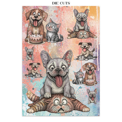 Stamperia- A5 - Junk Journal- Focus Points - Furry Friends 2
