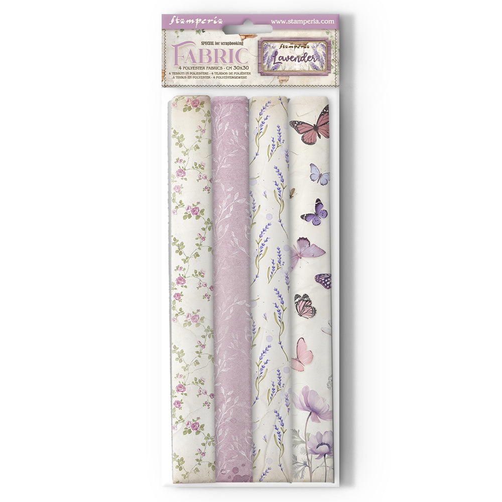 Stamperia  - 4 pack Fabric 30 x 30 - Lavender