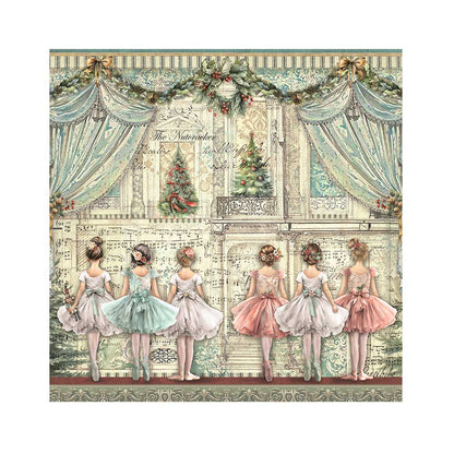 Stamperia  - 4 pack Fabric 30 x 30 - The Nutcracker