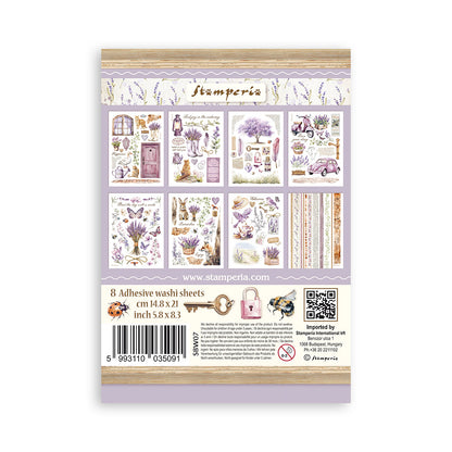 Stamperia - Washi Pad 8 Sheets A5 -  Lavender