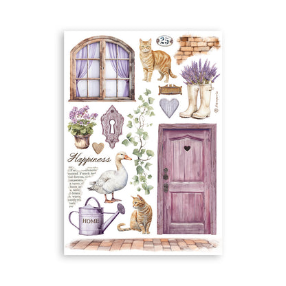 Stamperia - Washi Pad 8 Sheets A5 -  Lavender