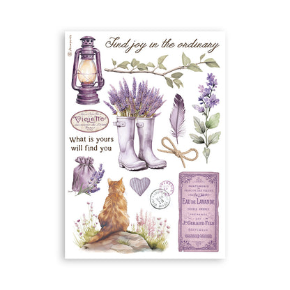 Stamperia - Washi Pad 8 Sheets A5 -  Lavender