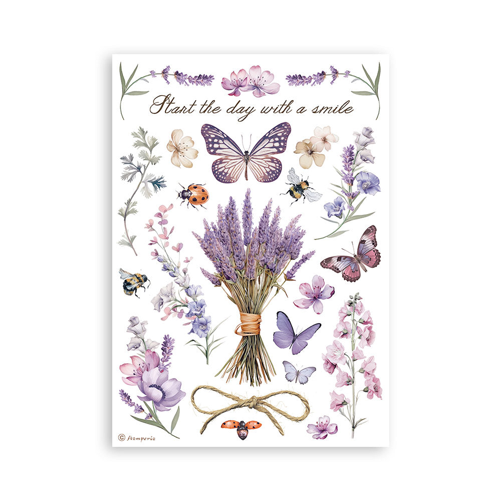 Stamperia - Washi Pad 8 Sheets A5 -  Lavender