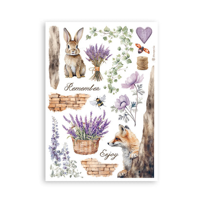 Stamperia - Washi Pad 8 Sheets A5 -  Lavender