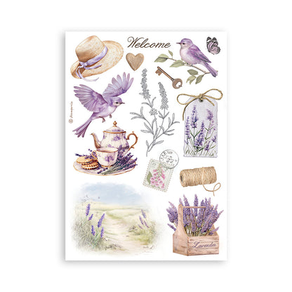 Stamperia - Washi Pad 8 Sheets A5 -  Lavender