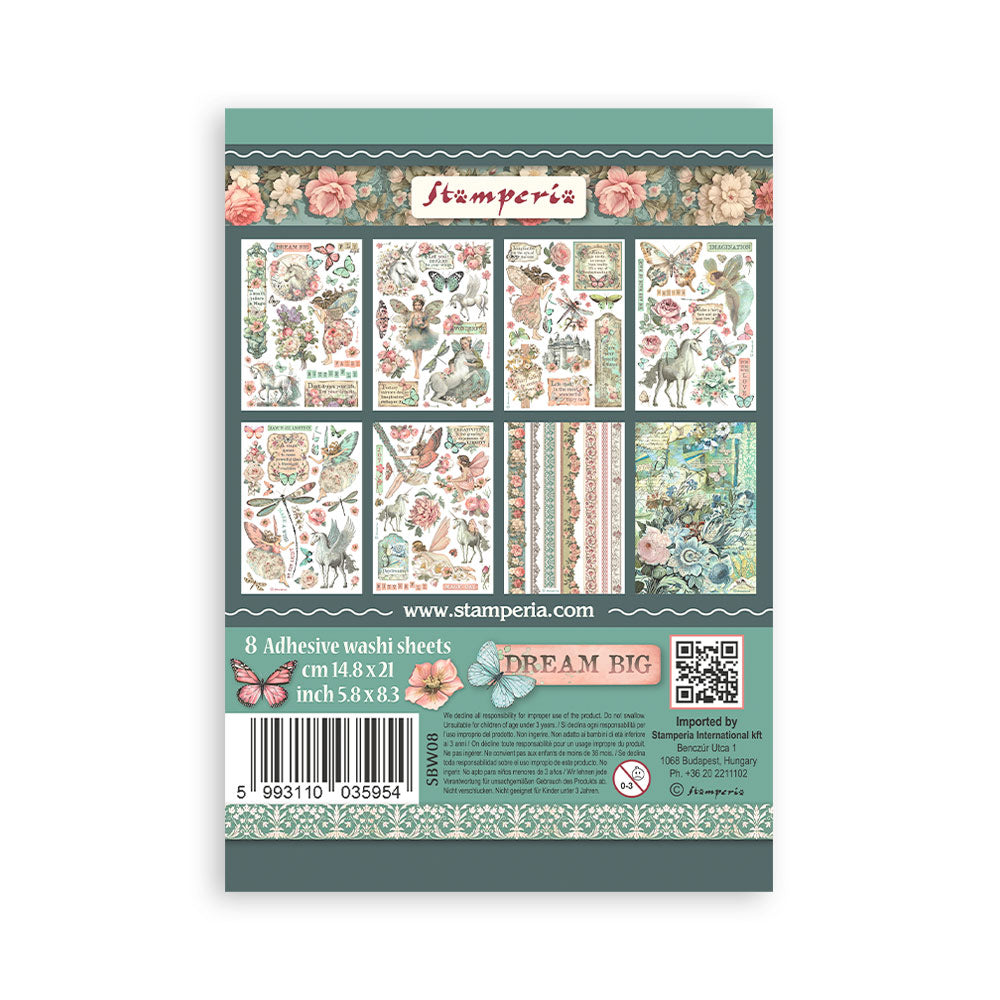 Stamperia - Washi Pad 8 Sheets A5 -  Wonderland