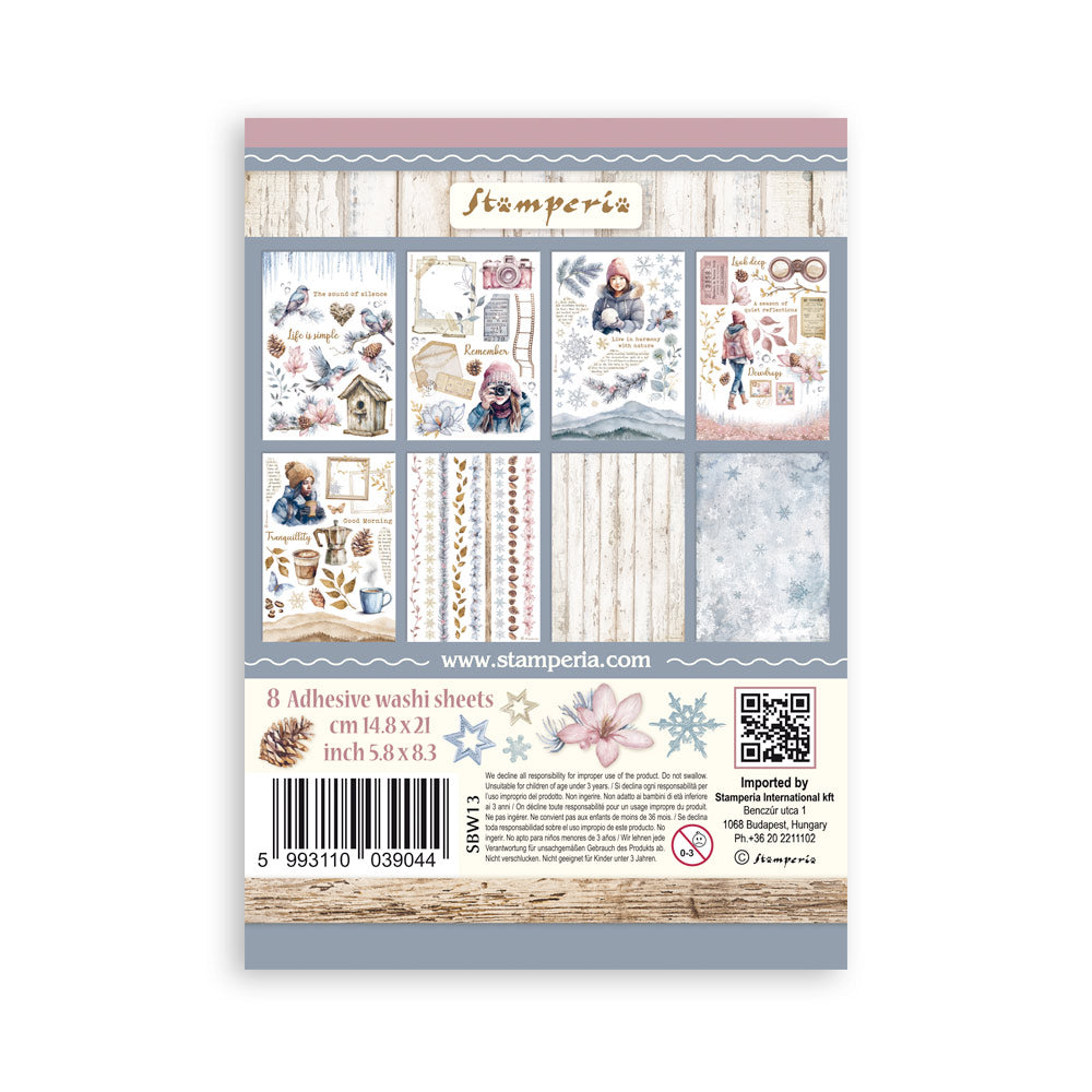 Pre Order - Stamperia - Washi Pad 8 Sheets A5 - Dewdrops