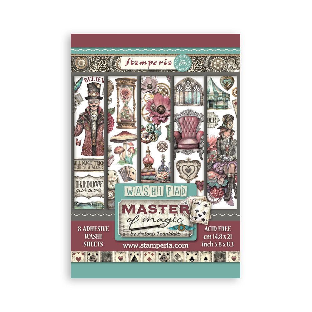 Stamperia - Washi Pad 8 Sheets A5 - Master of Magic