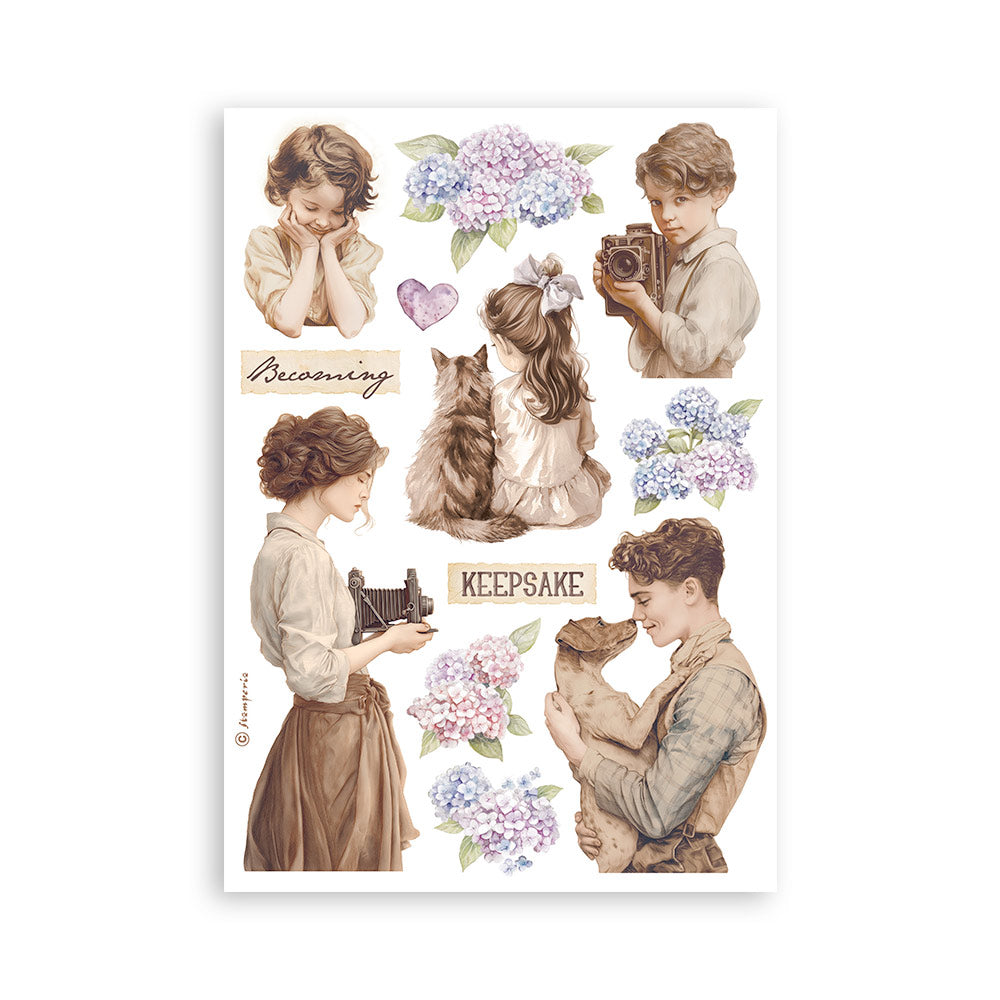 Stamperia - Washi Pad 8 Sheets A5 - Quiet Days