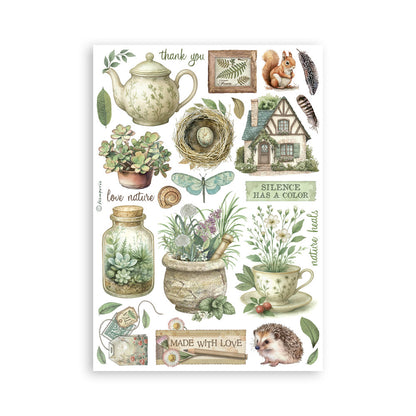 Stamperia - Washi Pad 8 Sheets A5 - Herbarium Silvae