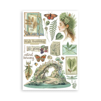 Stamperia - Washi Pad 8 Sheets A5 - Herbarium Silvae