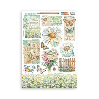 Stamperia - Washi Pad 8 Sheets A5 - Daisy Art