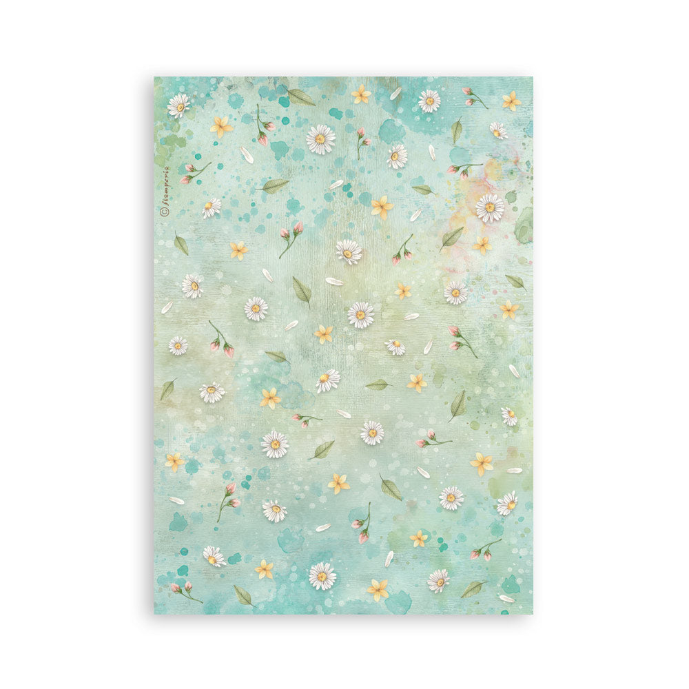 Stamperia - Washi Pad 8 Sheets A5 - Daisy Art