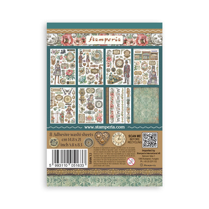 Stamperia - Washi Pad 8 Sheets A5 - Garden of Time