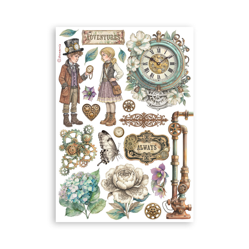 Stamperia - Washi Pad 8 Sheets A5 - Garden of Time