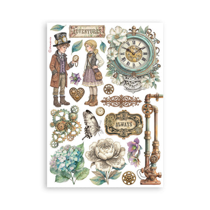 Stamperia - Washi Pad 8 Sheets A5 - Garden of Time