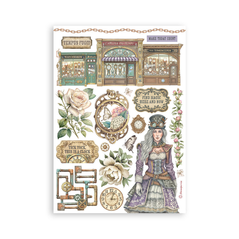 Stamperia - Washi Pad 8 Sheets A5 - Garden of Time
