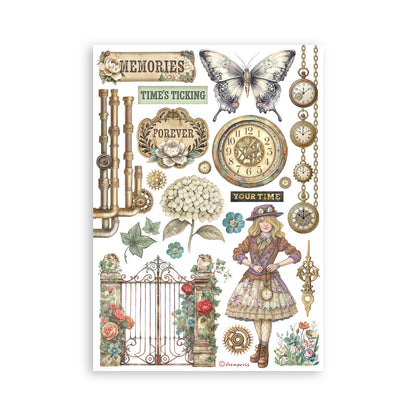 Stamperia - Washi Pad 8 Sheets A5 - Garden of Time